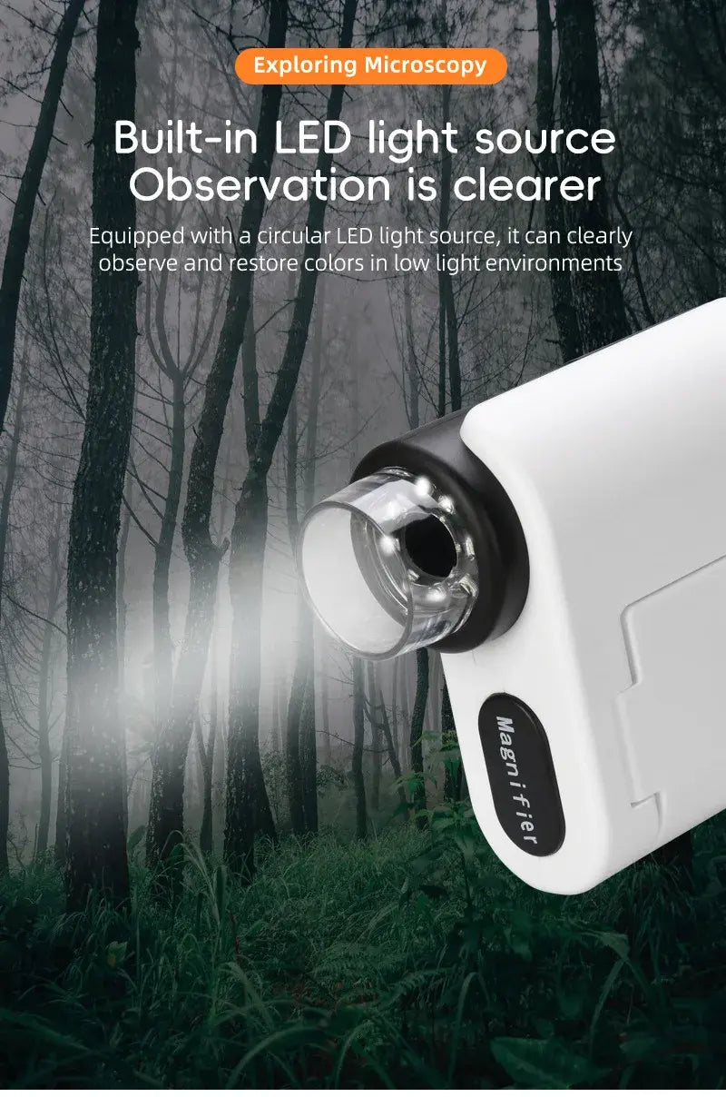 Manufacturer graphic showing the built-in LED light